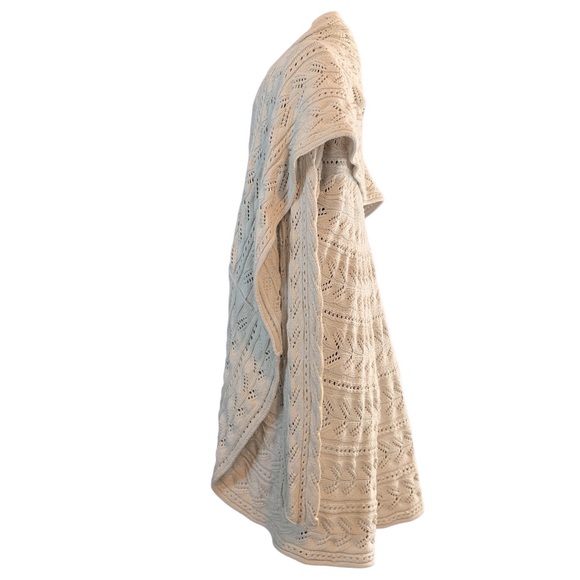 Cabi Women’s Beige Circle Cable Knit Cardigan Sweater. Size L - Picture 6 of 12